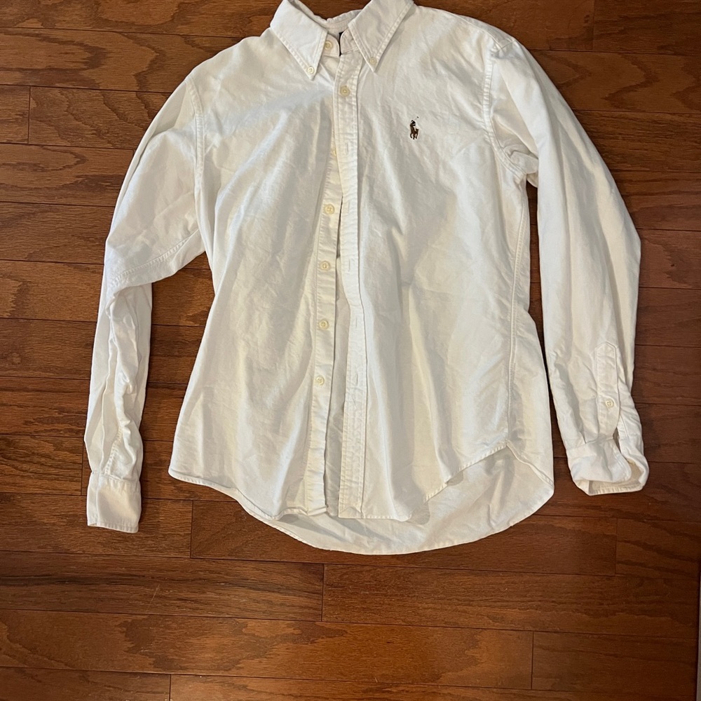 Classic White Ralph Lauren Button Down Shirt